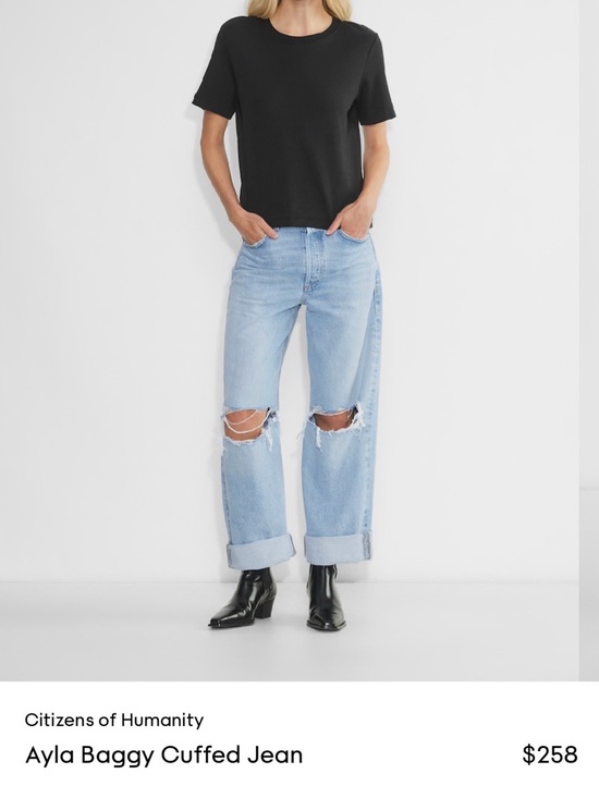 Citizens Of Humanity Light Blue Distressed Boyfriend Jeans
